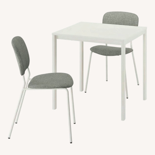 Used IKEA White Dining Chairs + Table for sale on AptDeco