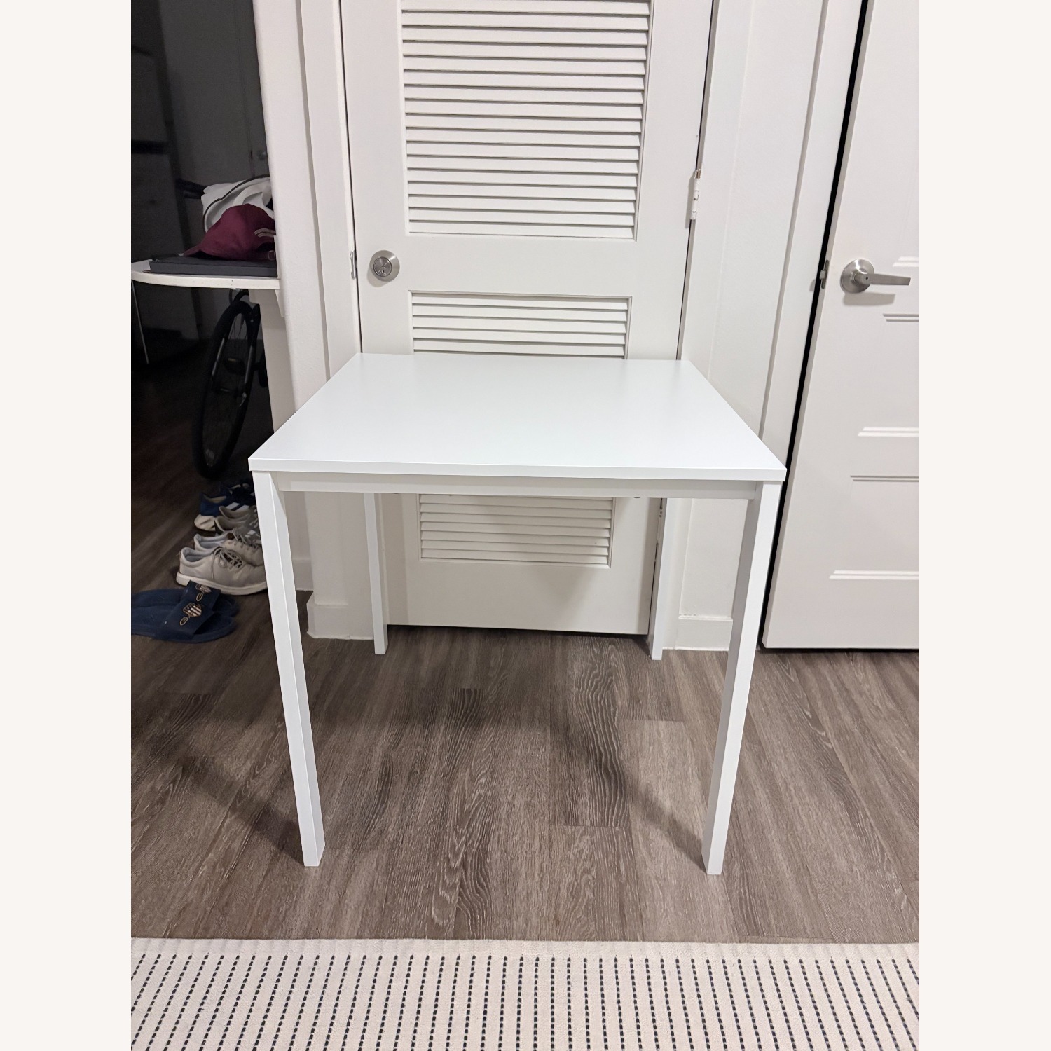 IKEA White Dining Chairs + Table - image-2