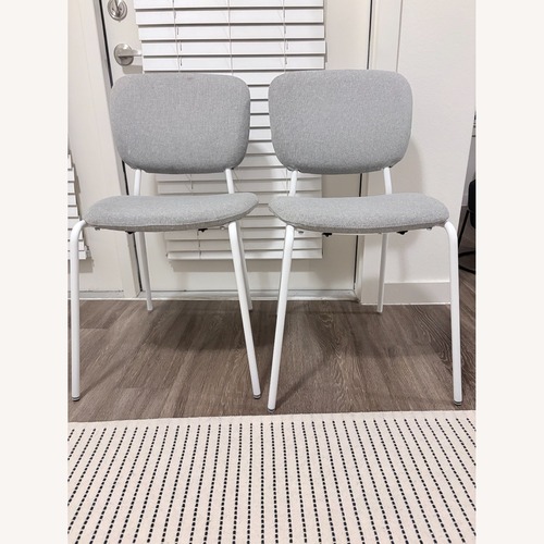 Used IKEA White Dining Chairs + Table for sale on AptDeco