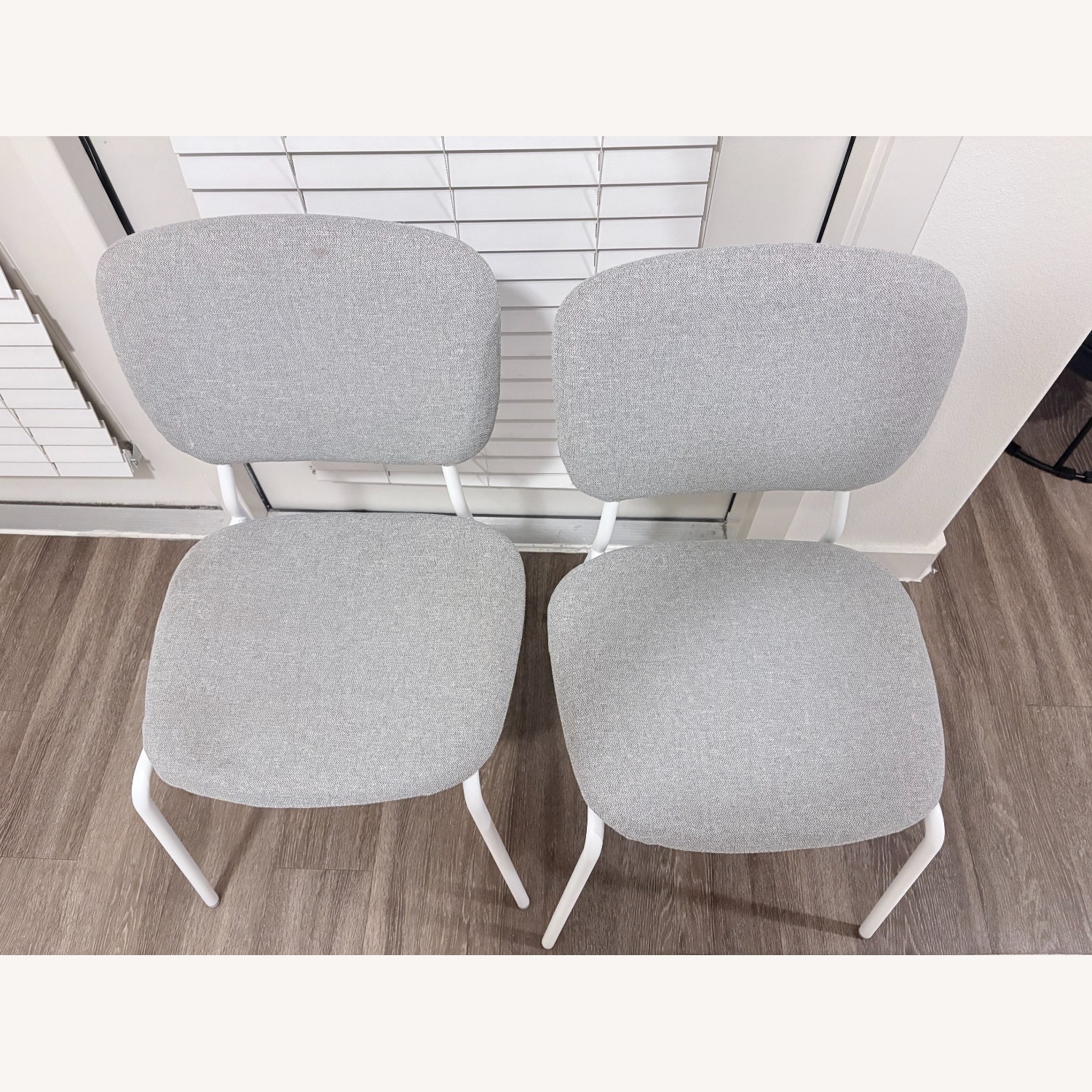 IKEA White Dining Chairs + Table - image-4