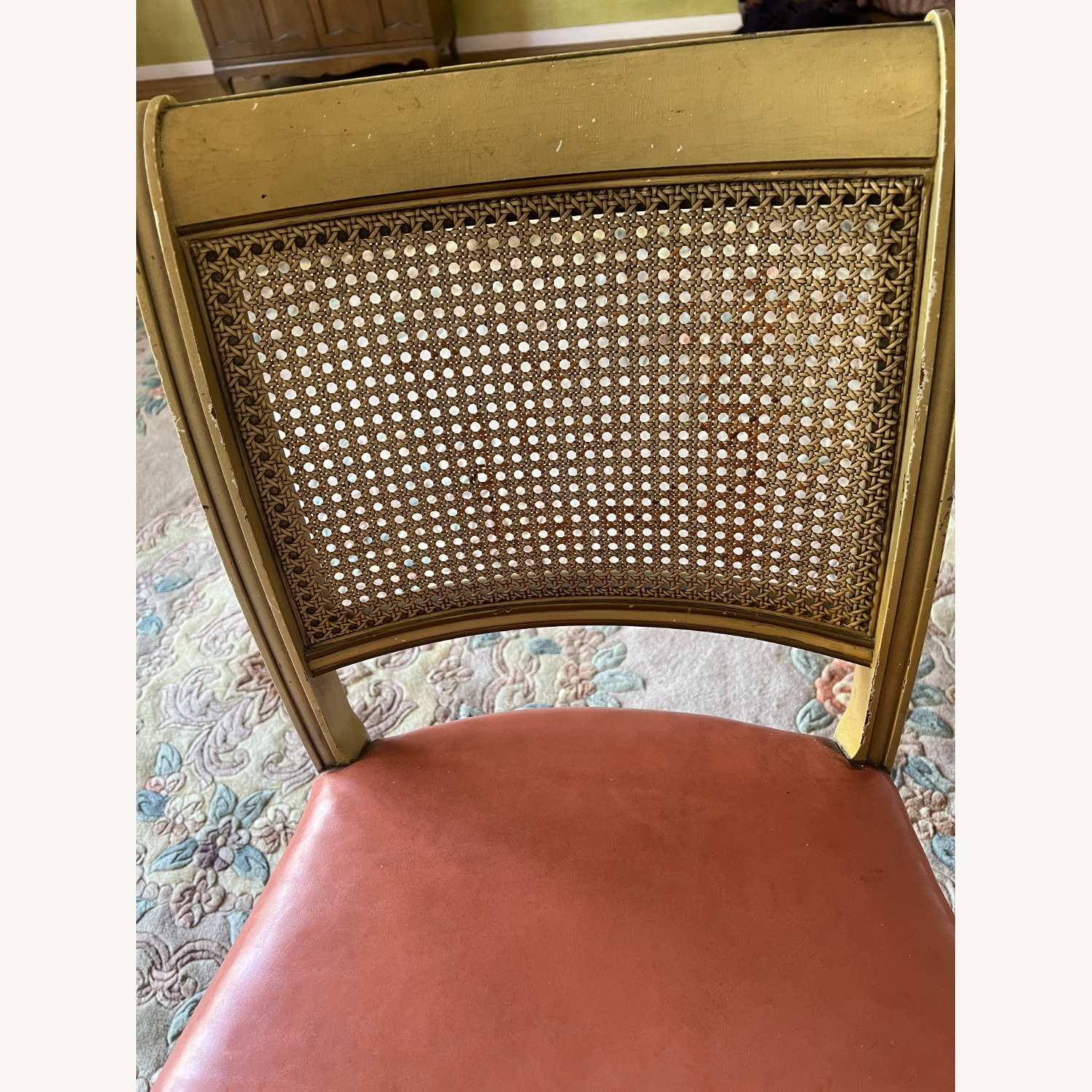 Vintage/Antique Finds White Wood Dining Chairs - image-3