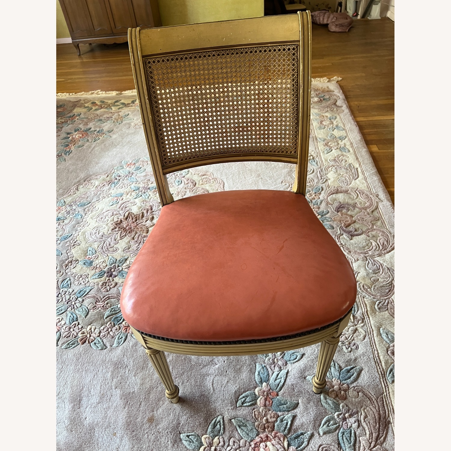 Vintage/Antique Finds White Wood Dining Chairs - image-2