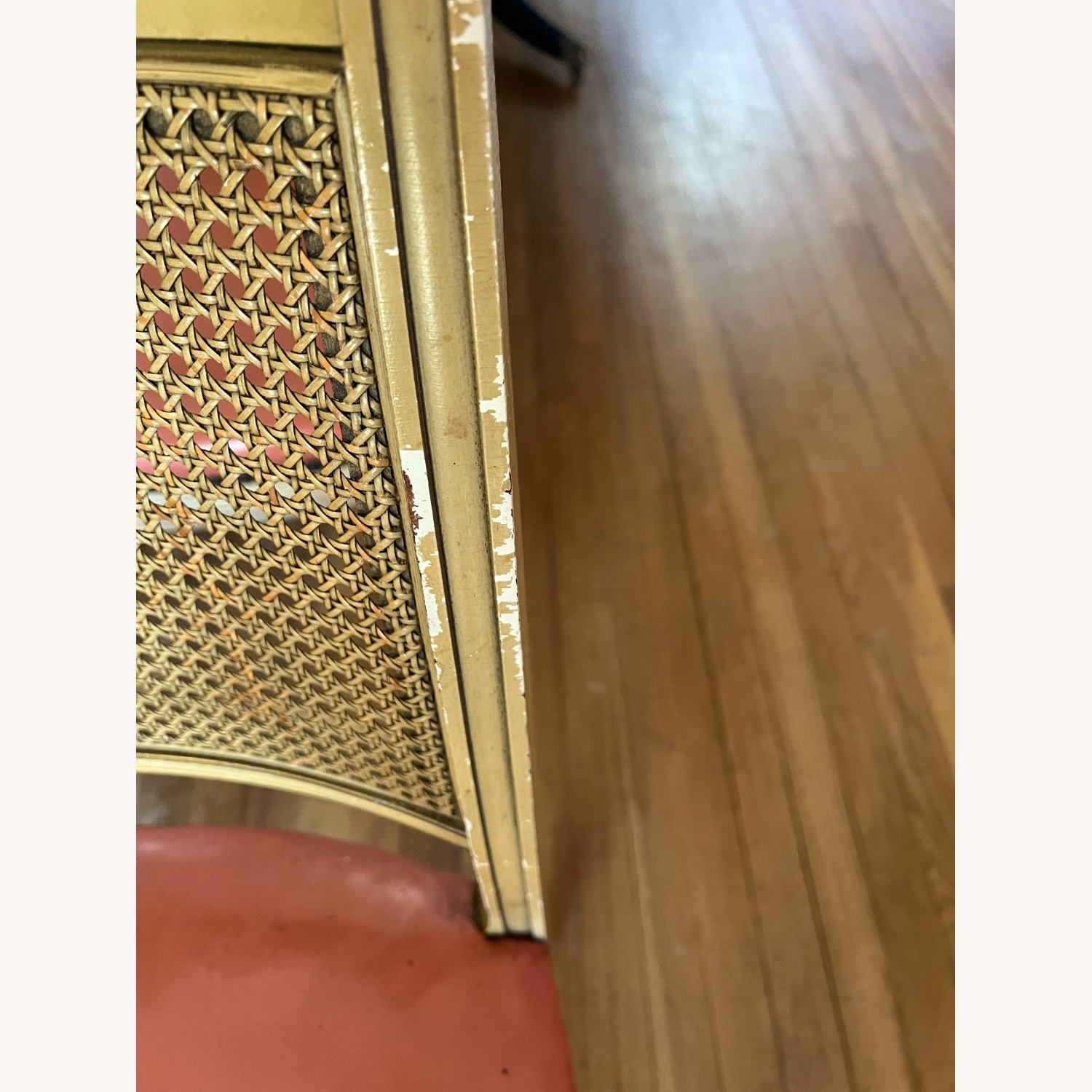Vintage/Antique Finds White Wood Dining Chairs - image-9