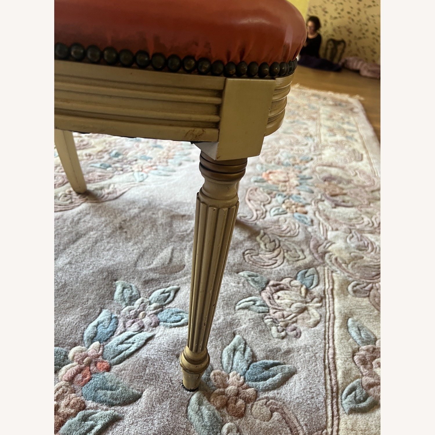 Vintage/Antique Finds White Wood Dining Chairs - image-5