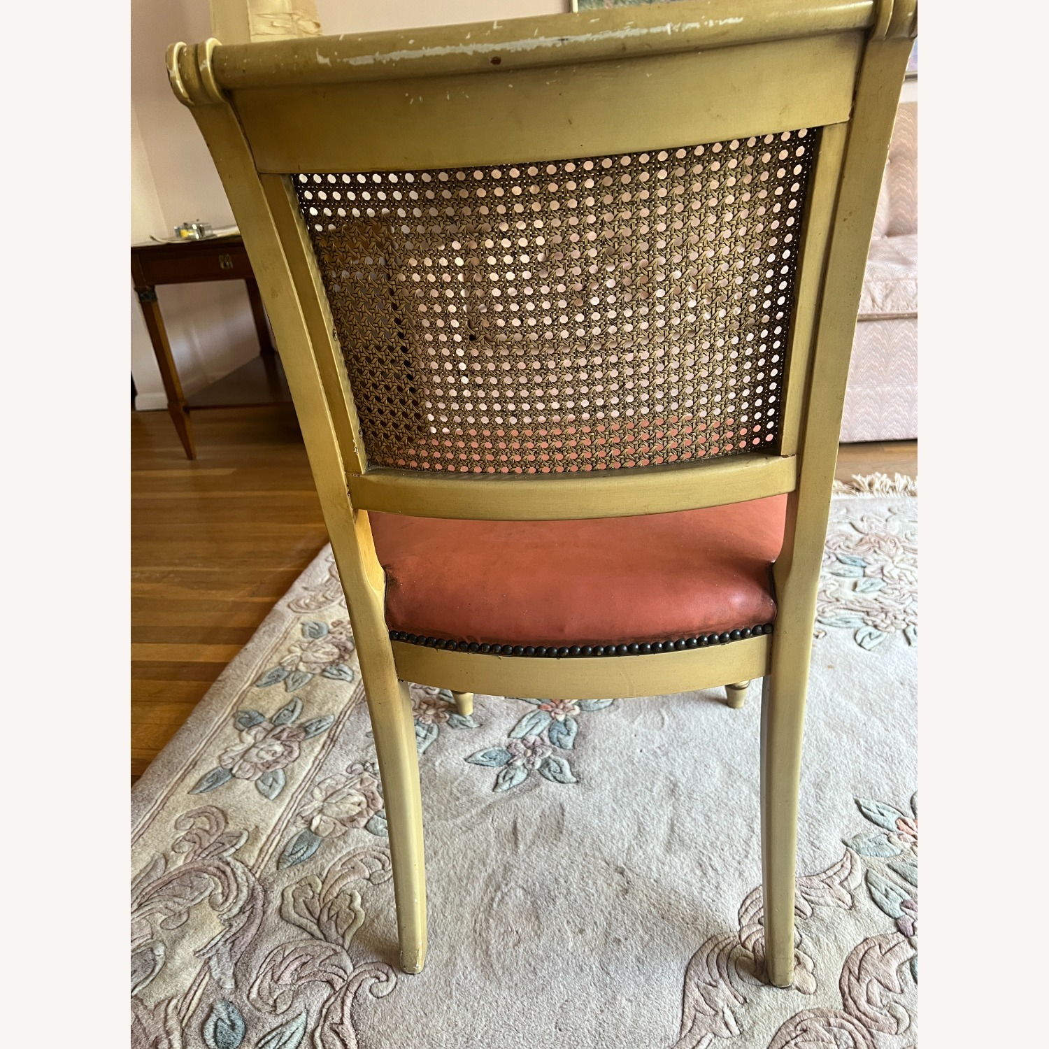 Vintage/Antique Finds White Wood Dining Chairs - image-4