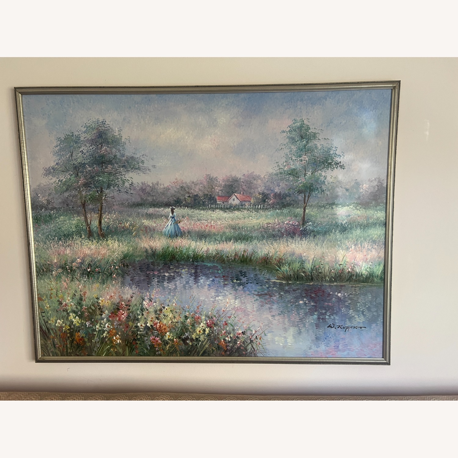 Vintage Painting Oil on Canvas - image-1