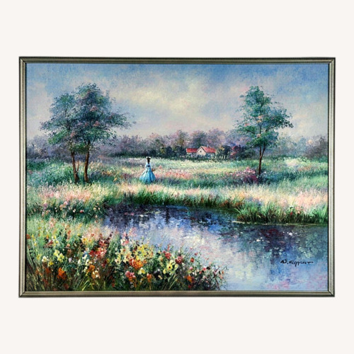 Used Vintage Painting Oil on Canvas for sale on AptDeco