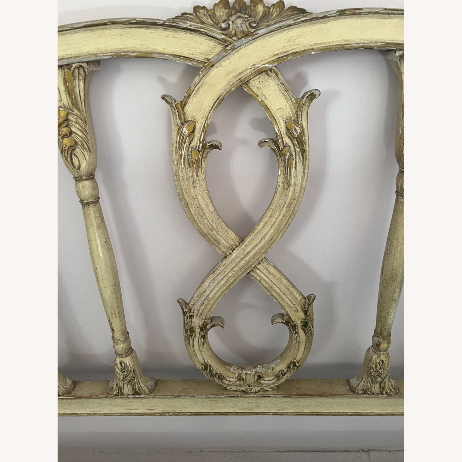 Vintage/Antique Finds White Wood Headboard - image-3
