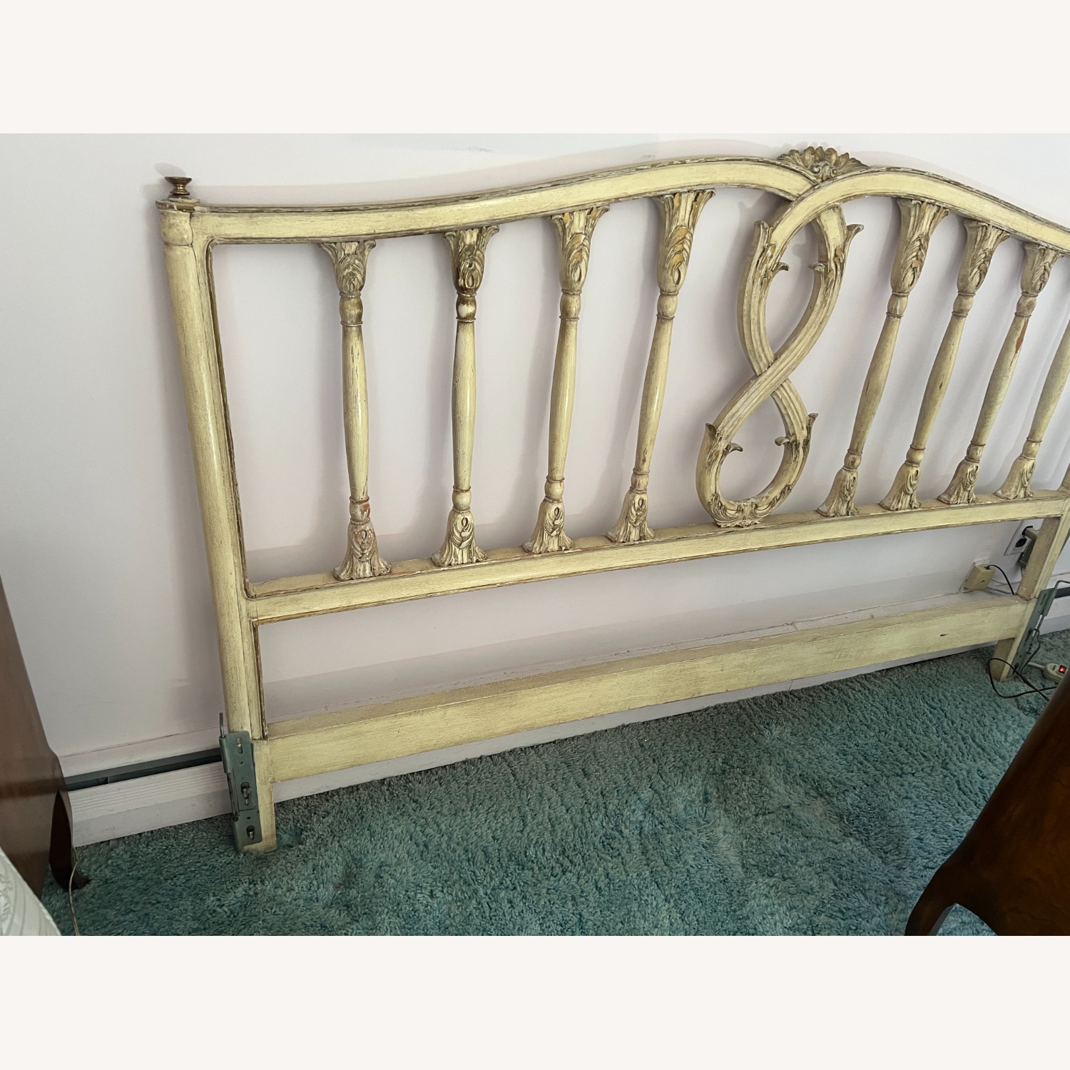 Vintage/Antique Finds White Wood Headboard - image-2