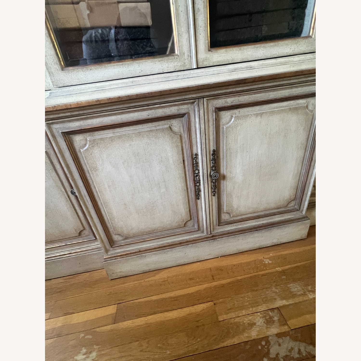 Traditional Breakfront Antique White Finish  - image-3