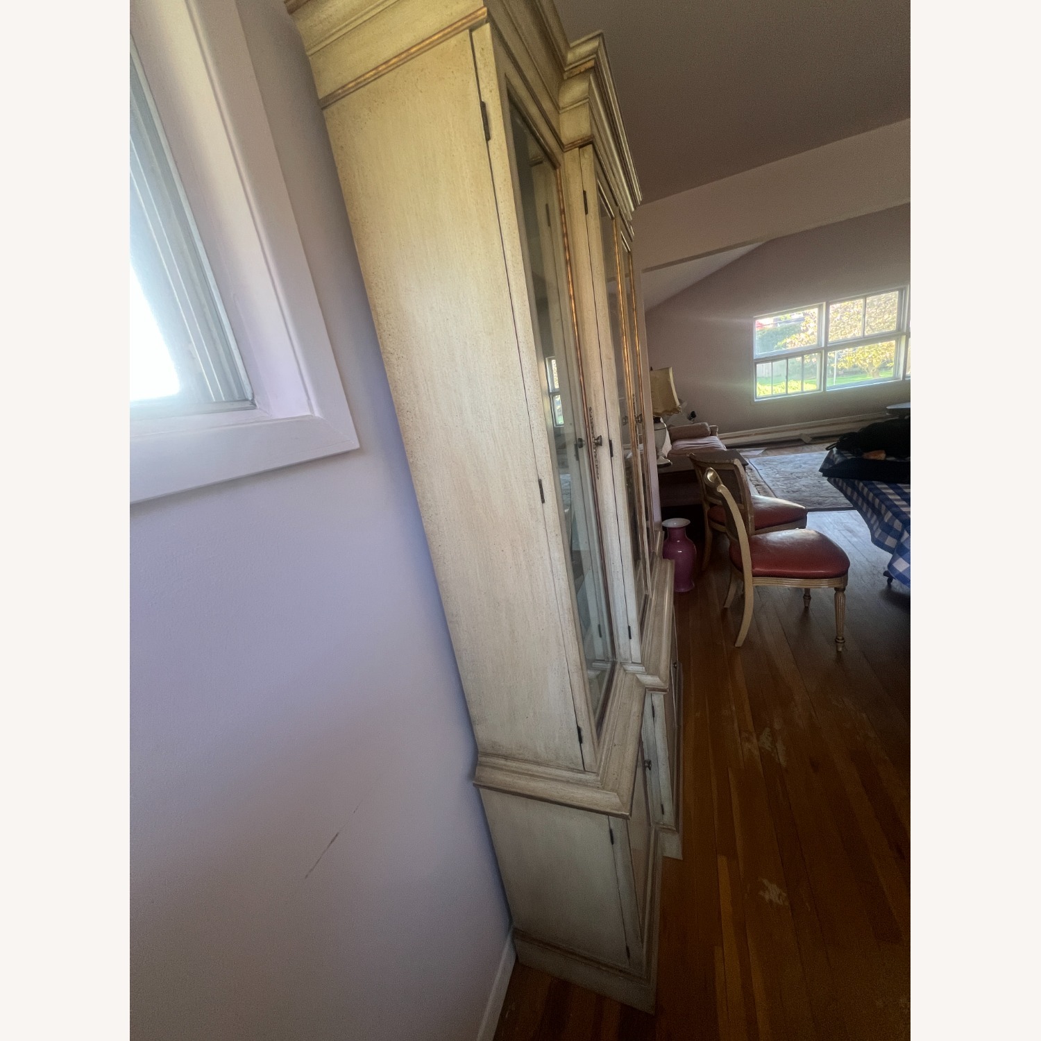 Traditional Breakfront Antique White Finish  - image-12