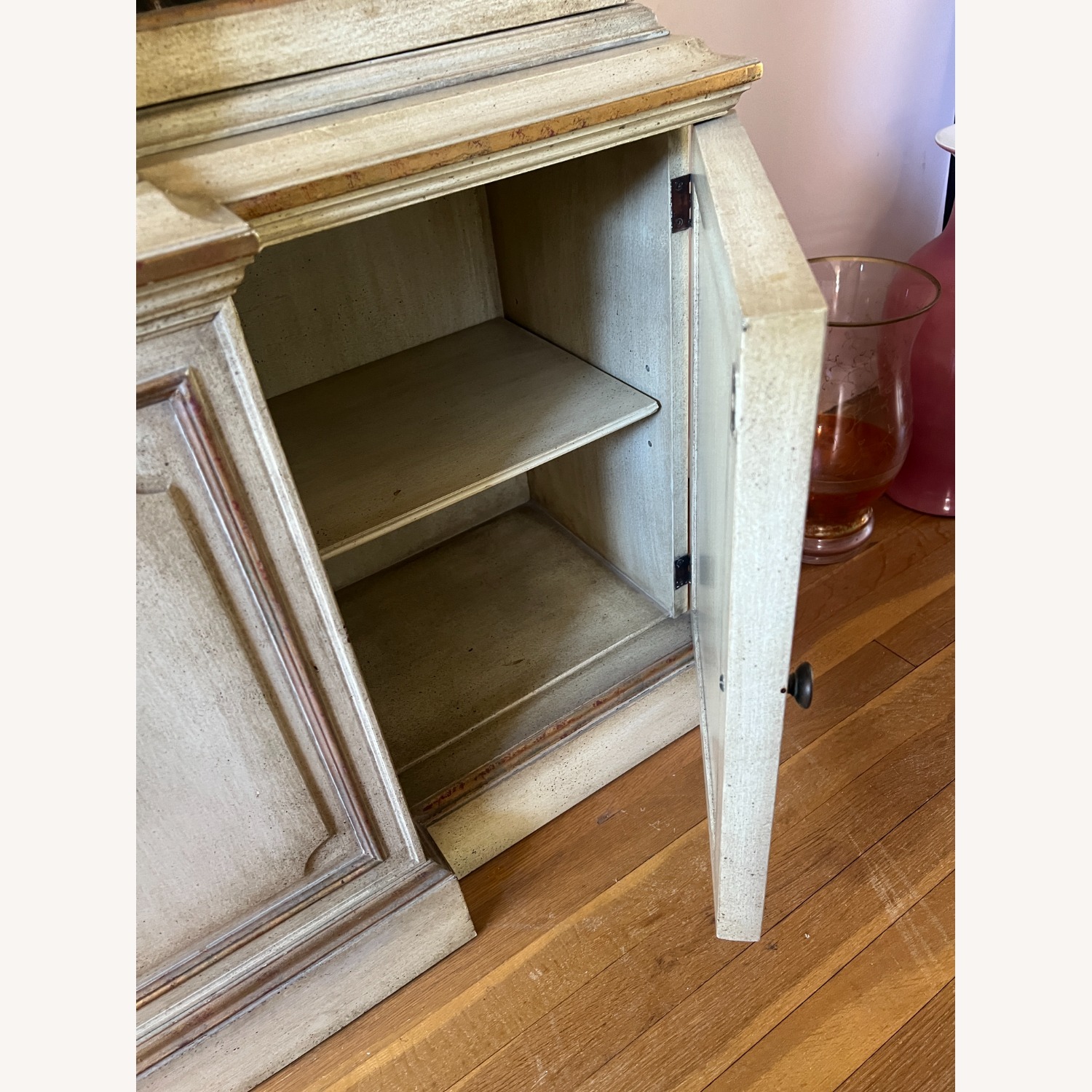 Traditional Breakfront Antique White Finish  - image-8