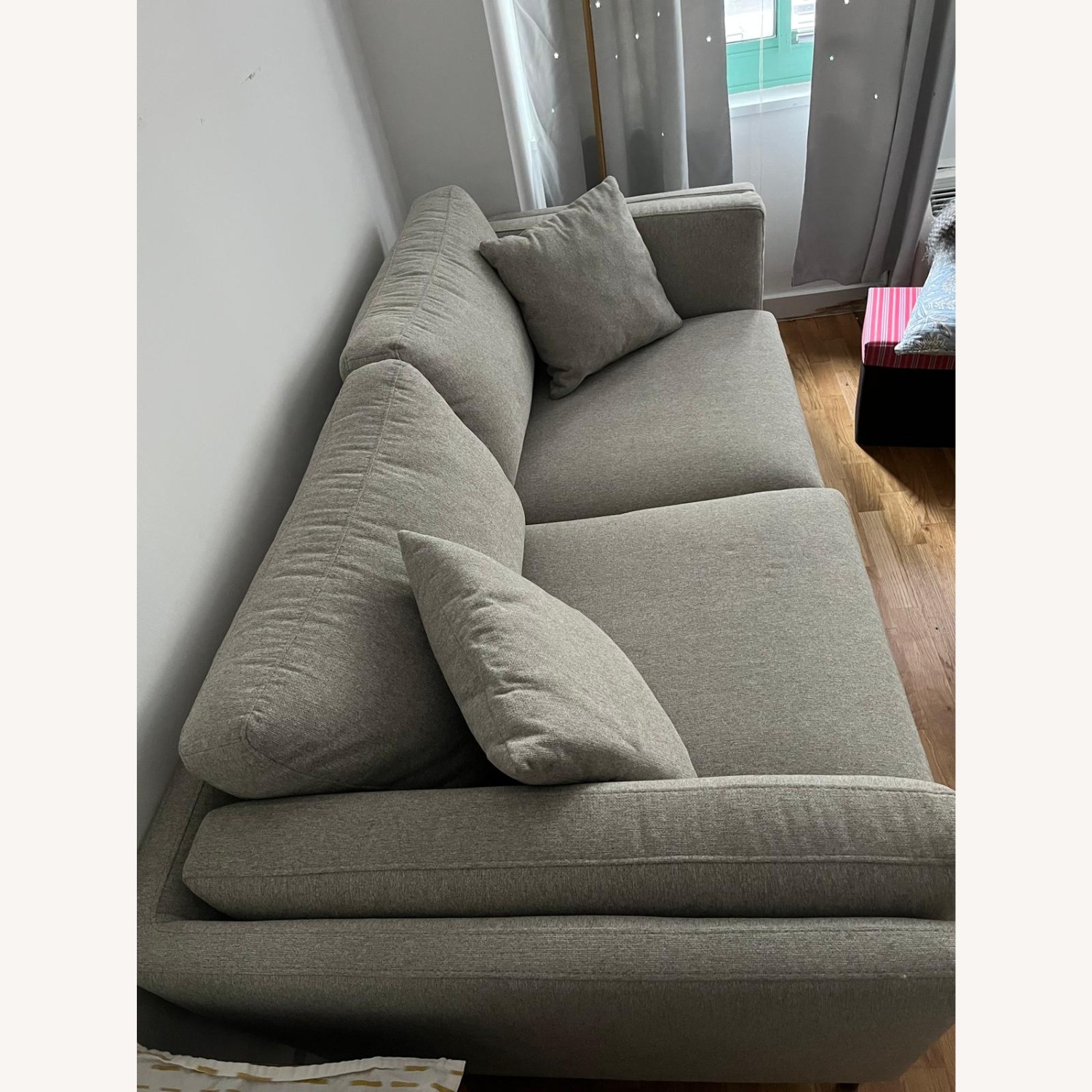 Macy's Daylla Light Gray Fabric 3+ Seater Sofa - image-2