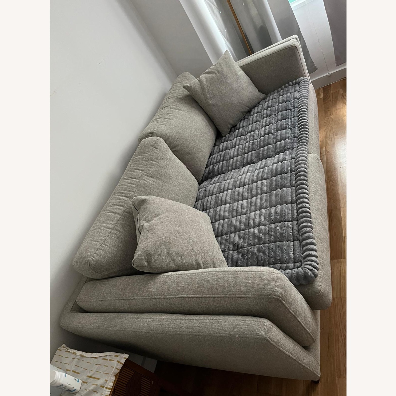 Macy's Daylla Light Gray Fabric 3+ Seater Sofa - image-3