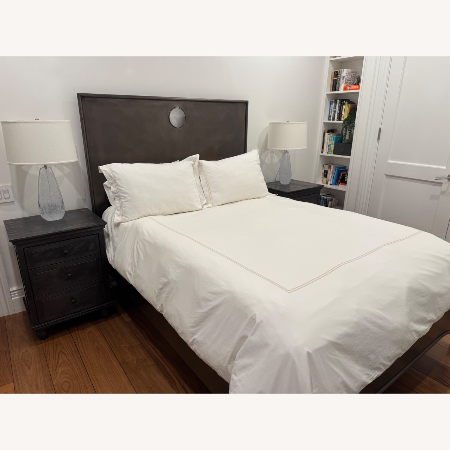 Restoration Hardware Metal Keyhole Queen Bed - image-3
