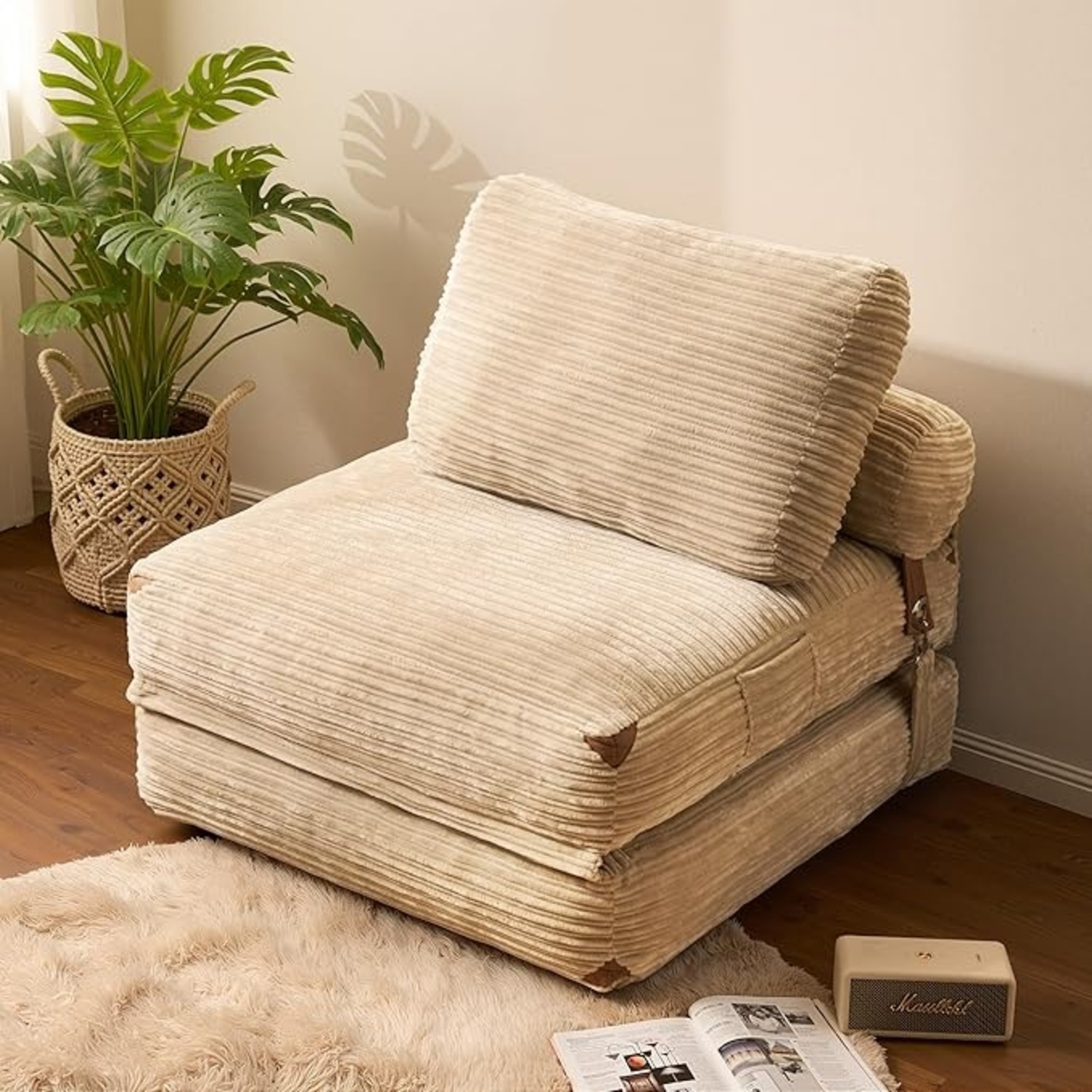 Amazon Natural Fabric Twin Bed/Foldable Sofa - image-4