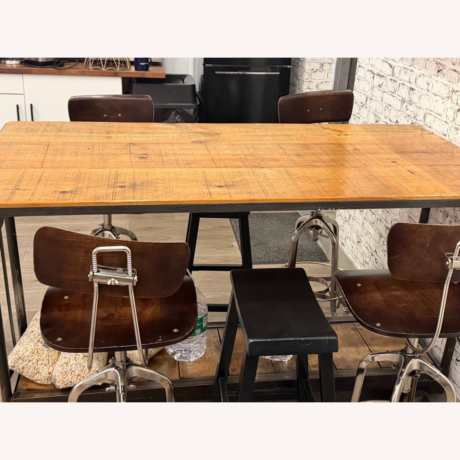 Vintage/Antique Natural Wood Kitchen Island - image-8