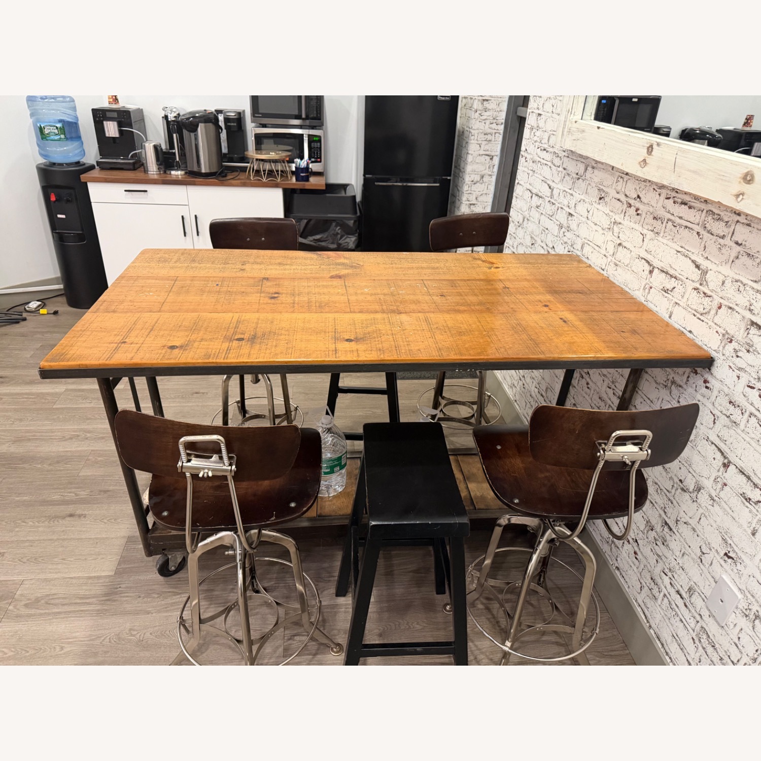 Vintage/Antique Natural Wood Kitchen Island - image-7