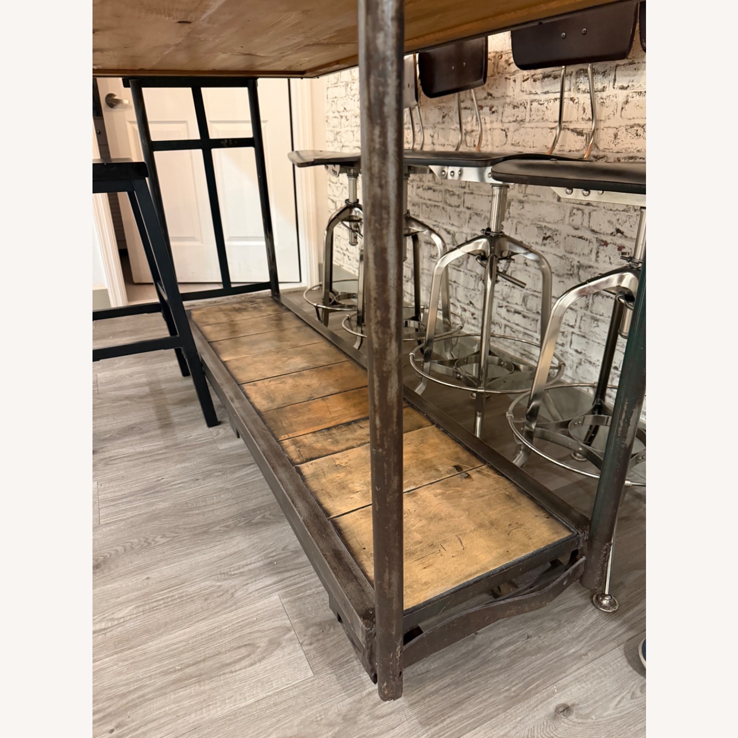 Vintage/Antique Natural Wood Kitchen Island - image-5