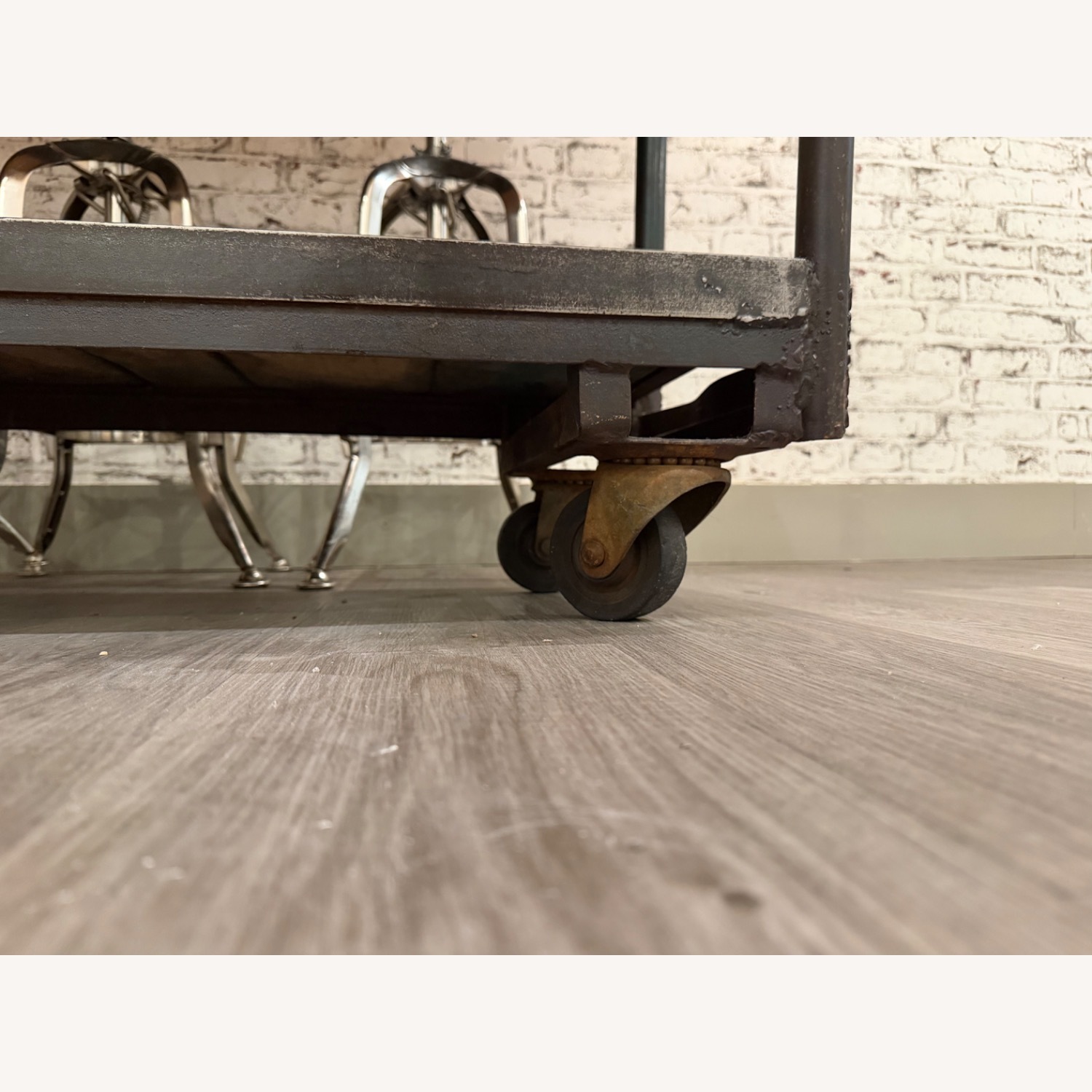 Vintage/Antique Natural Wood Kitchen Island - image-4