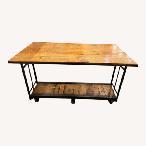 Used Vintage/Antique Natural Wood Kitchen Island for sale on AptDeco