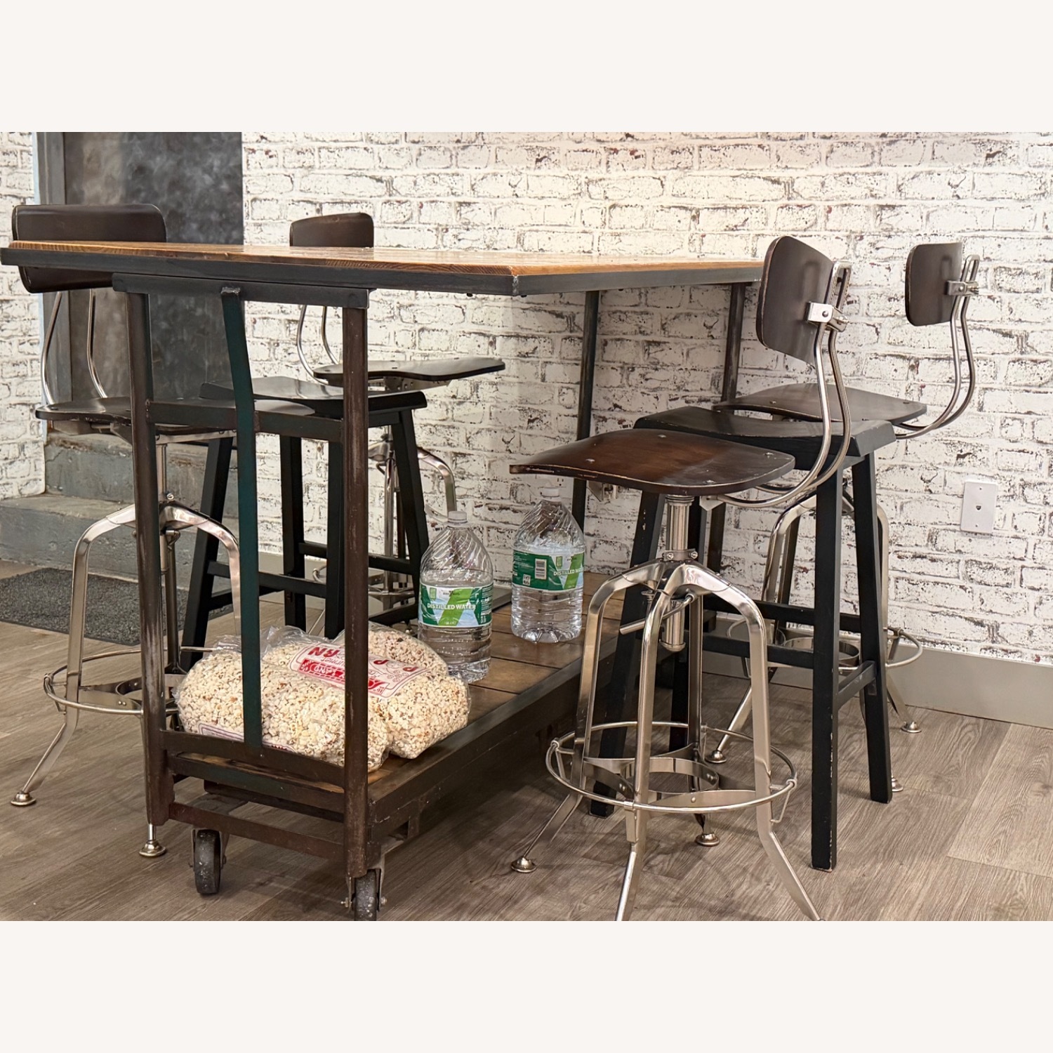 Vintage/Antique Natural Wood Kitchen Island - image-6