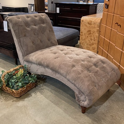 Used Velvet Upholstered Lounger Chaise for sale on AptDeco