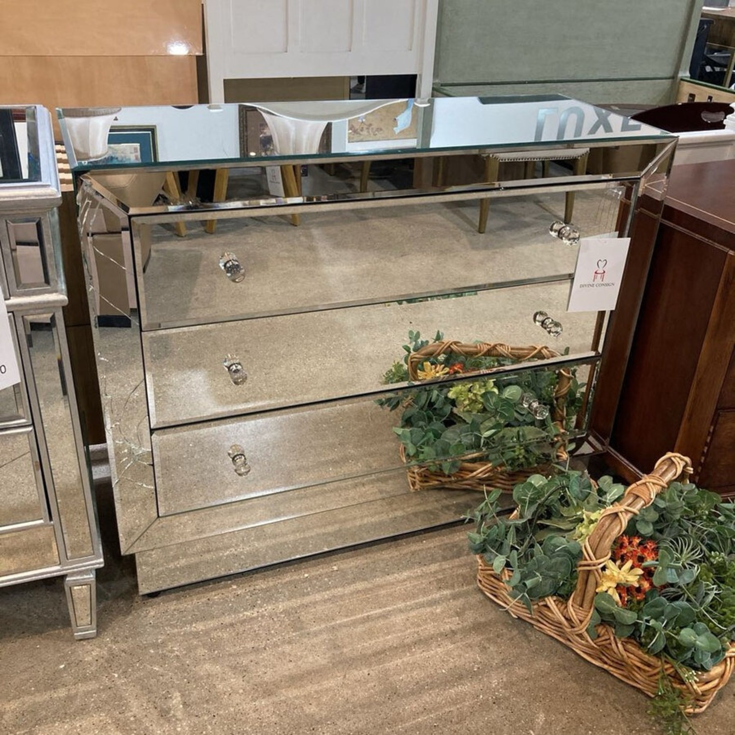 Emma Mirrored 3-Drawer Dresser - image-3