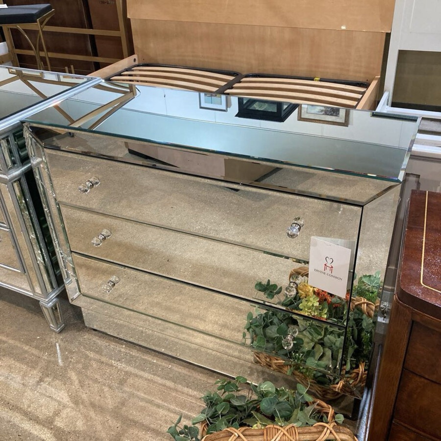 Emma Mirrored 3-Drawer Dresser - image-2