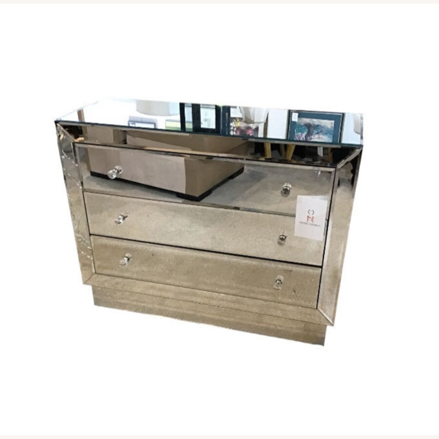 Emma Mirrored 3-Drawer Dresser - image-1