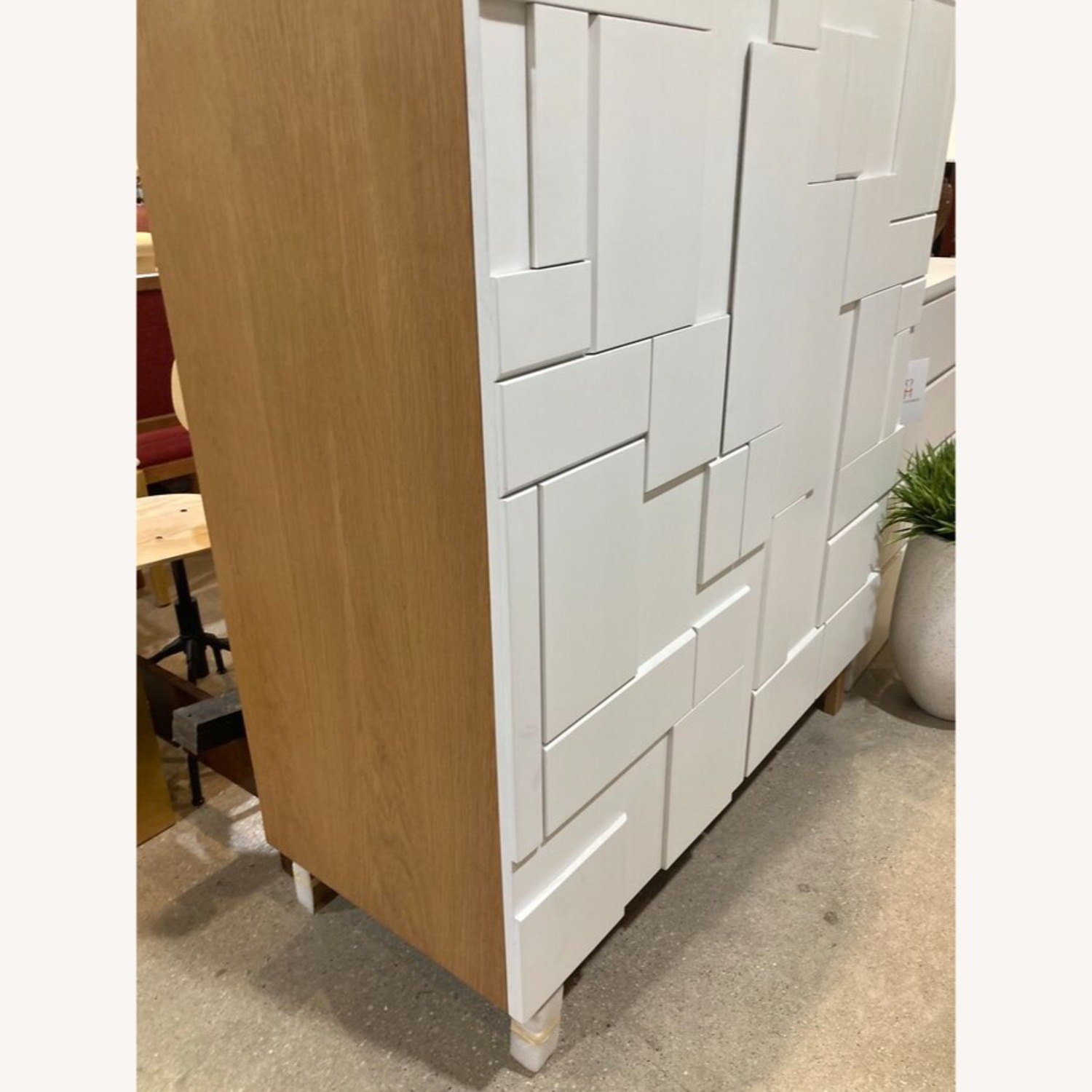 Pinch Design Alba Geometric Relief Armoire Cabinet - image-5