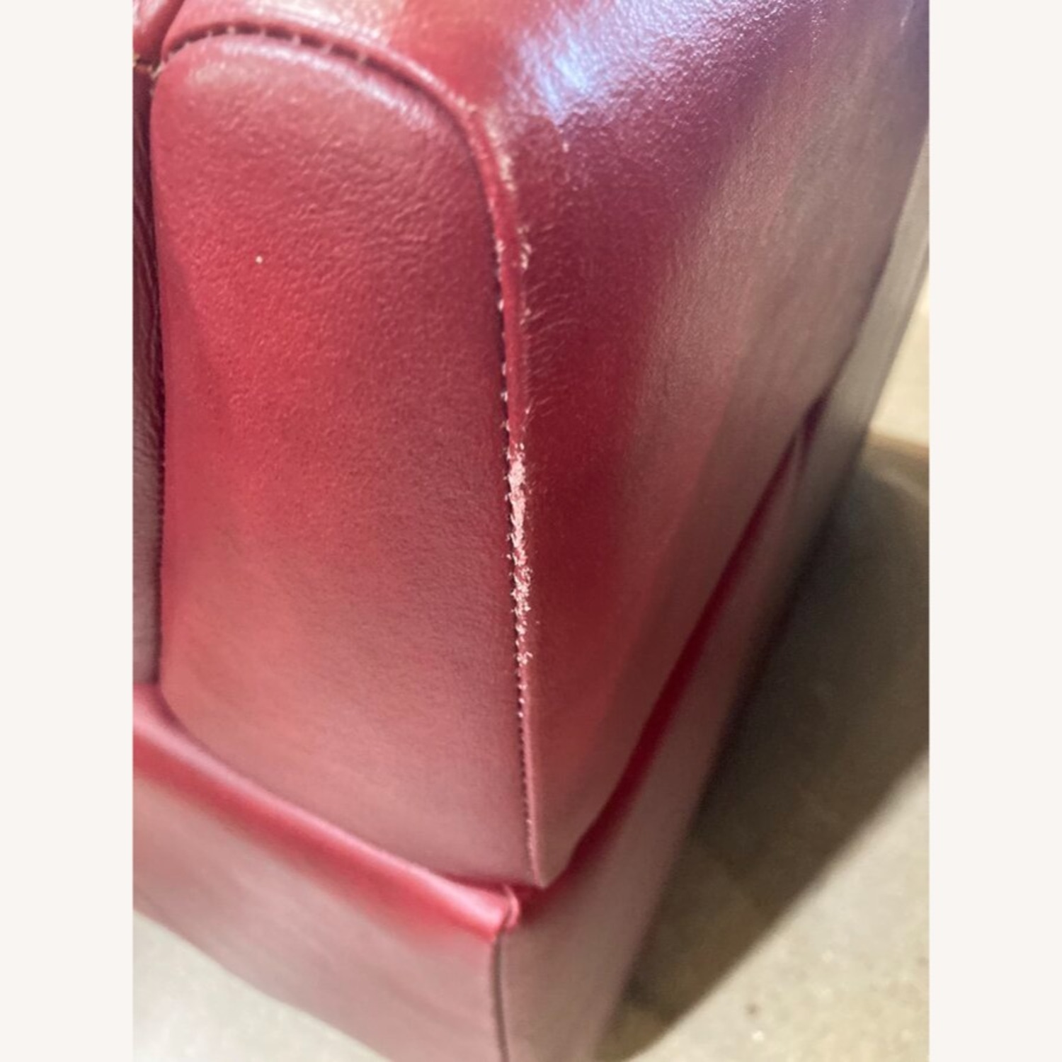 Socrate Leather Sofa Chair Maroon  - image-10