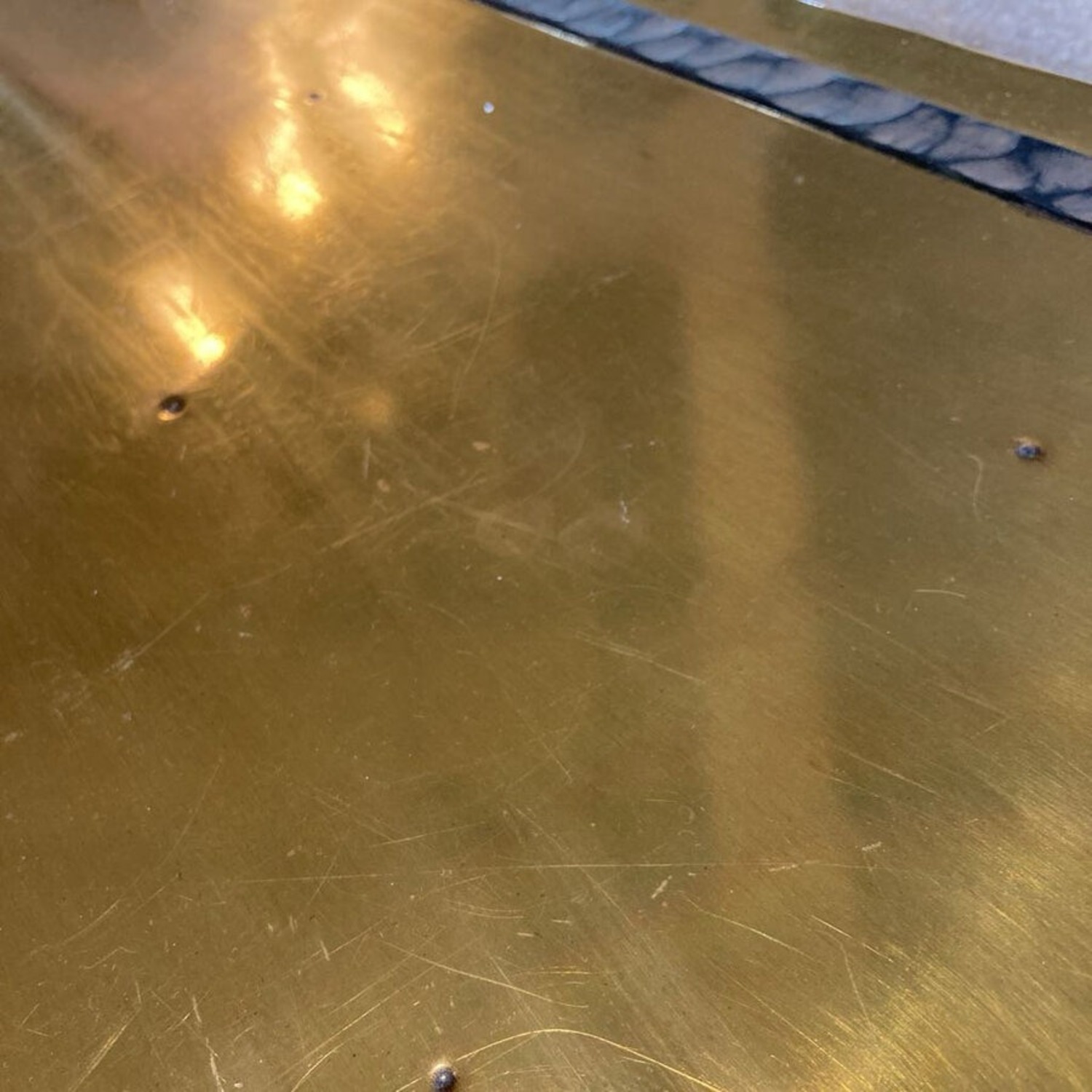 Art Deco Brass Shell Motif Console Table - image-13