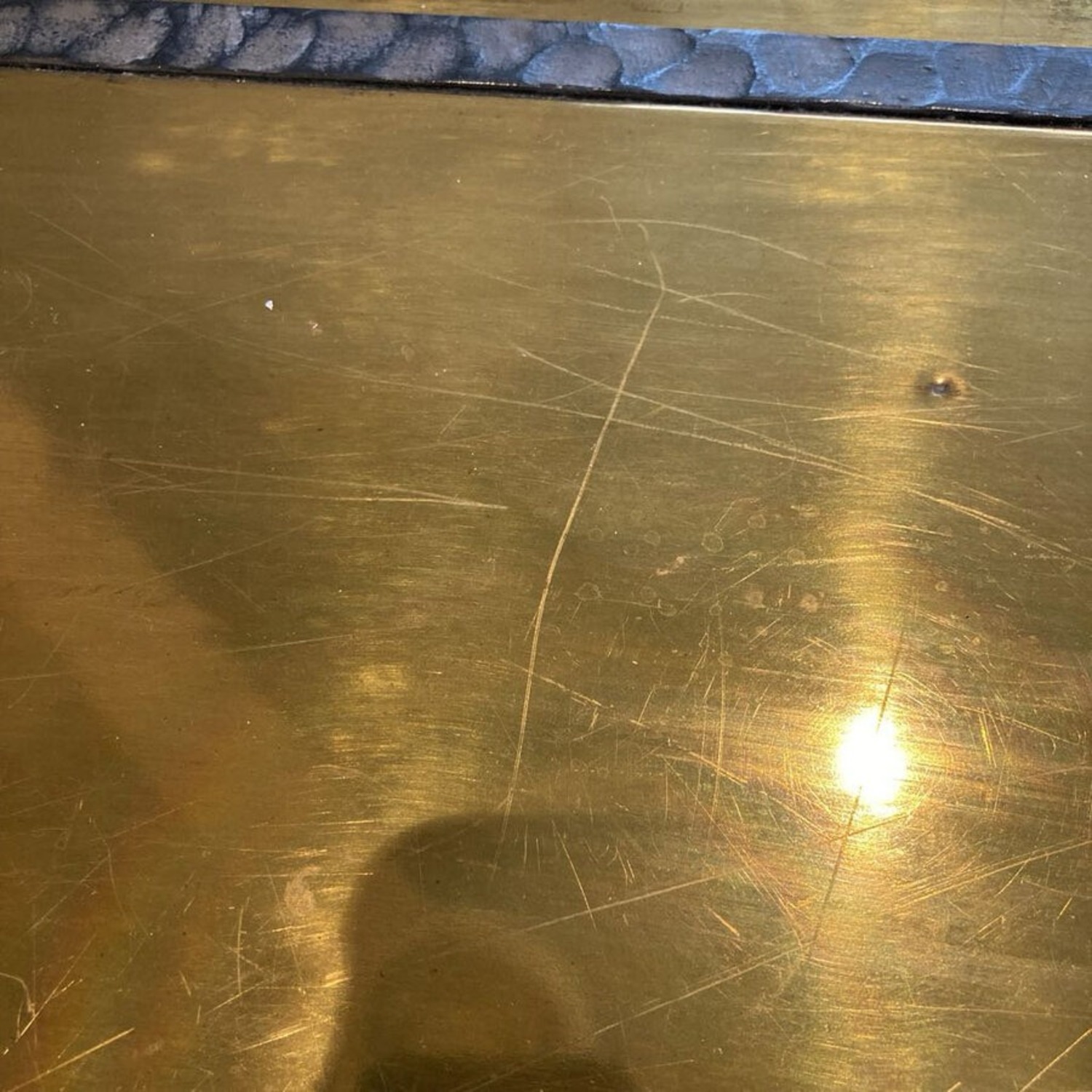 Art Deco Brass Shell Motif Console Table - image-12
