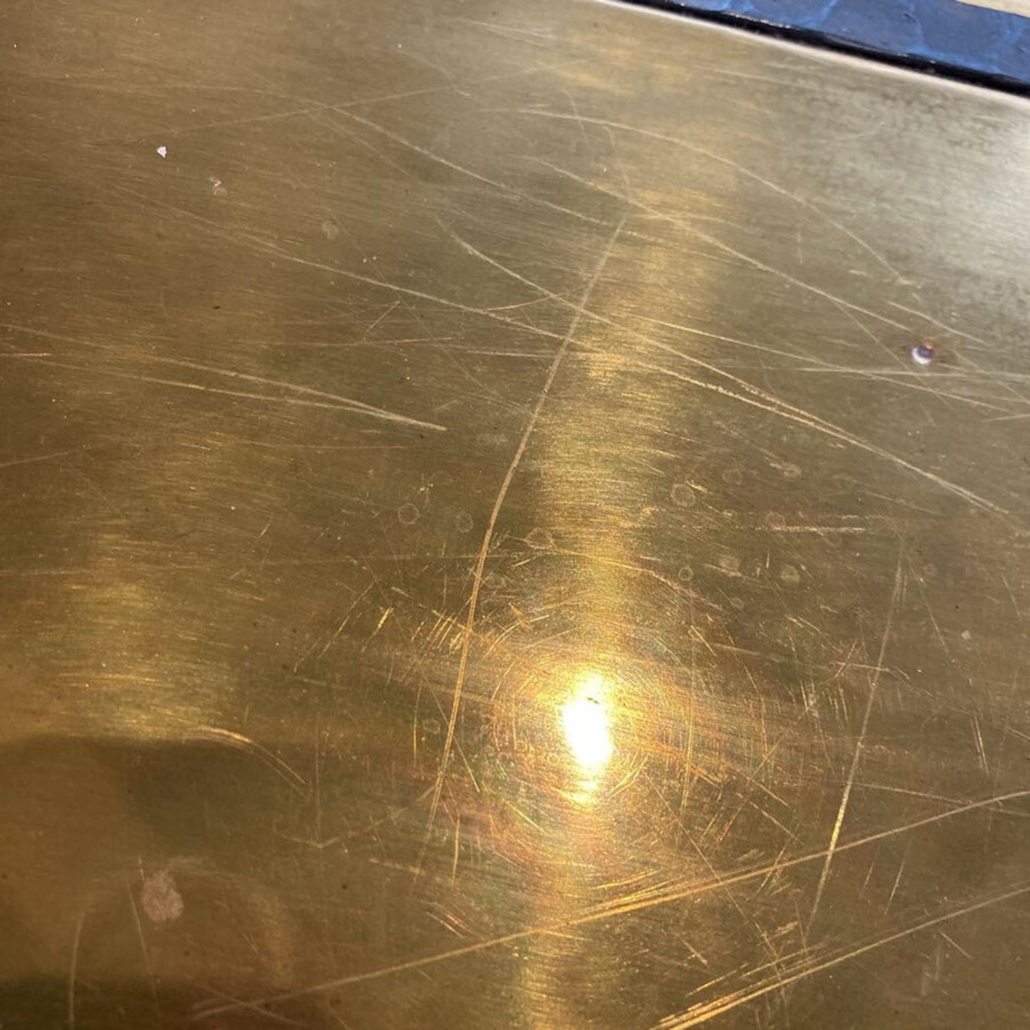 Art Deco Brass Shell Motif Console Table - image-8
