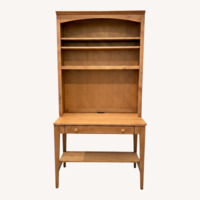 Ethan Allen Desk with Hutch Light Brown