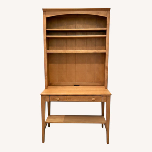 Used Ethan Allen Desk with Hutch Light Brown for sale on AptDeco