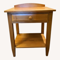 Ethan Allen Light Brown Wood Nightstand
