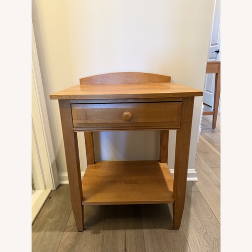 Used Ethan Allen Light Brown Wood Nightstand for sale on AptDeco