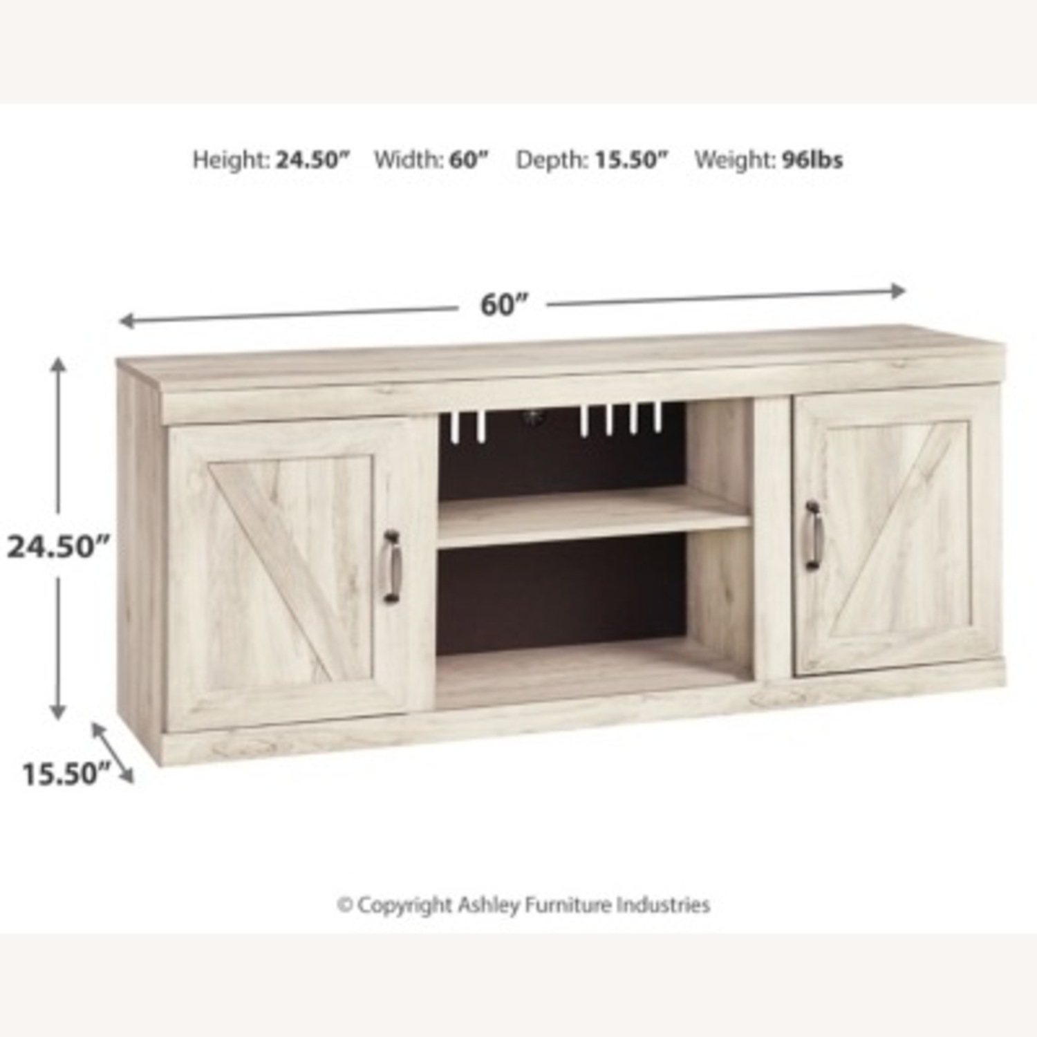 Ashley Furniture Bellaby 60” Tv Stand Wall Shelf - image-2