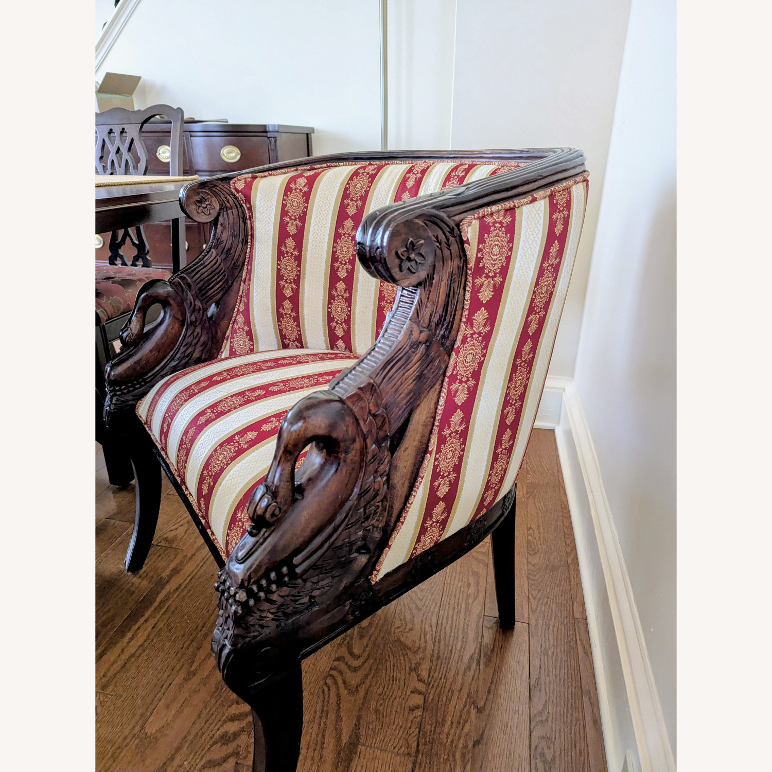 Vintage/Antique Finds Red Wood Accent Chair - image-5
