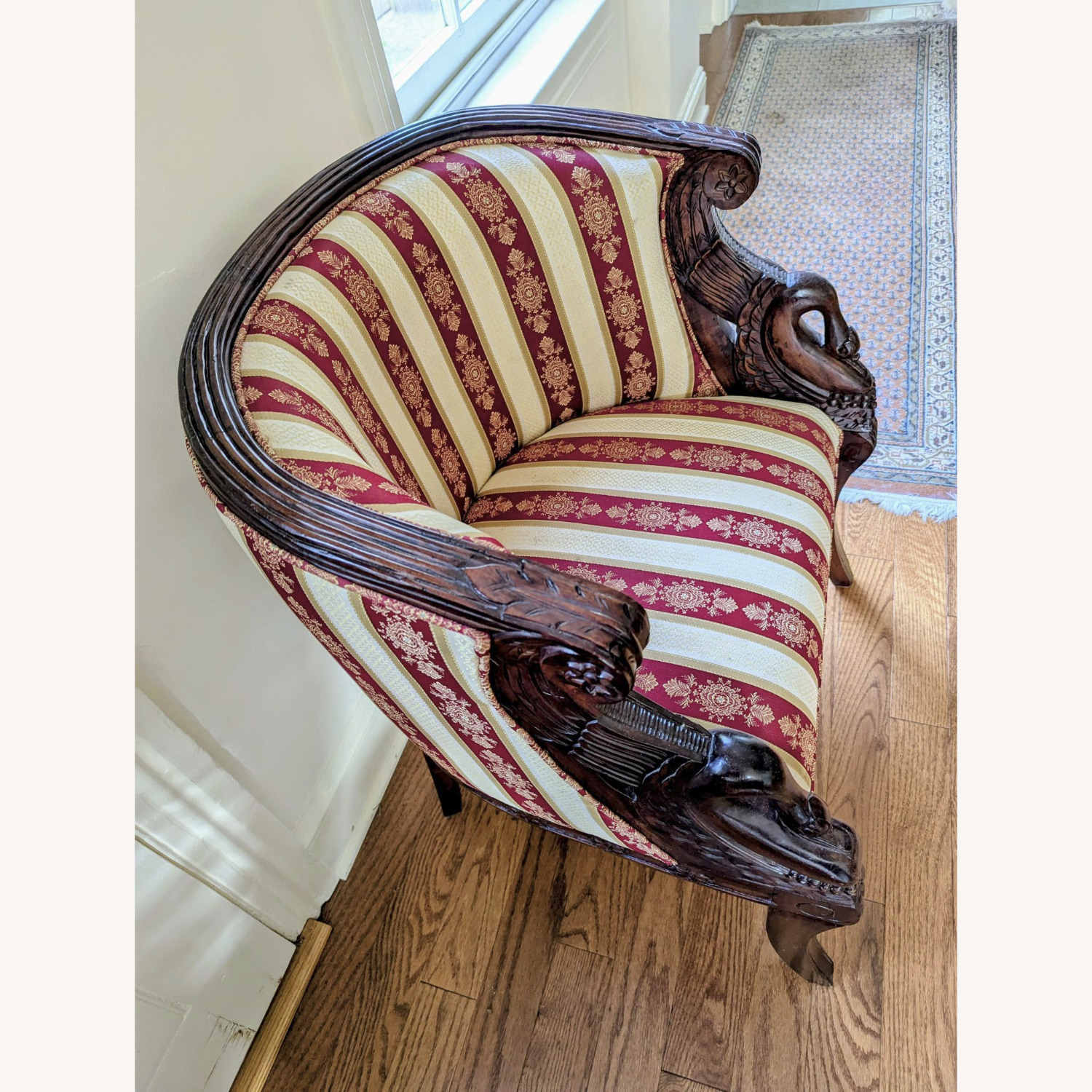 Vintage/Antique Finds Red Wood Accent Chair - image-1