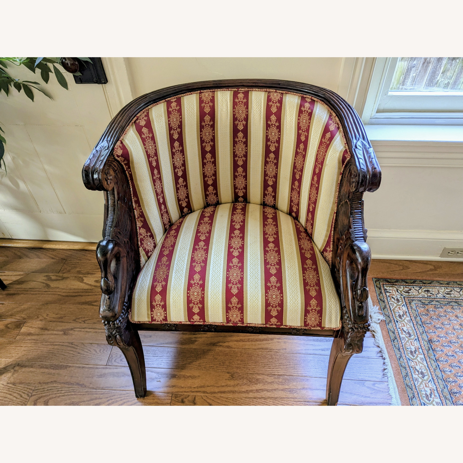 Vintage/Antique Finds Red Wood Accent Chair - image-4