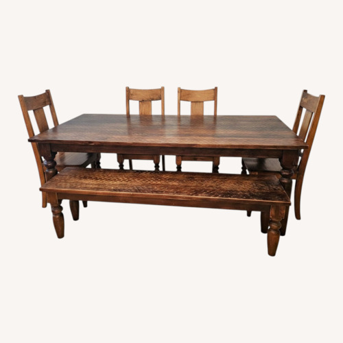 Used Solid Rose Wood Dining Set for sale on AptDeco