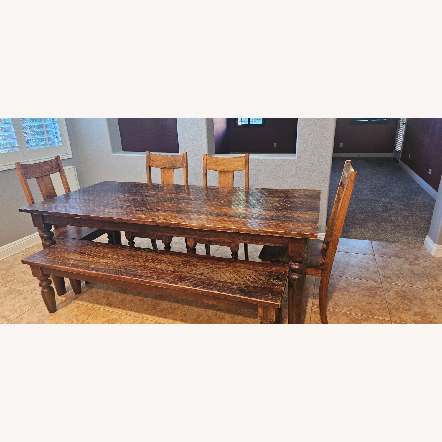 Solid Rose Wood Dining Set - image-1
