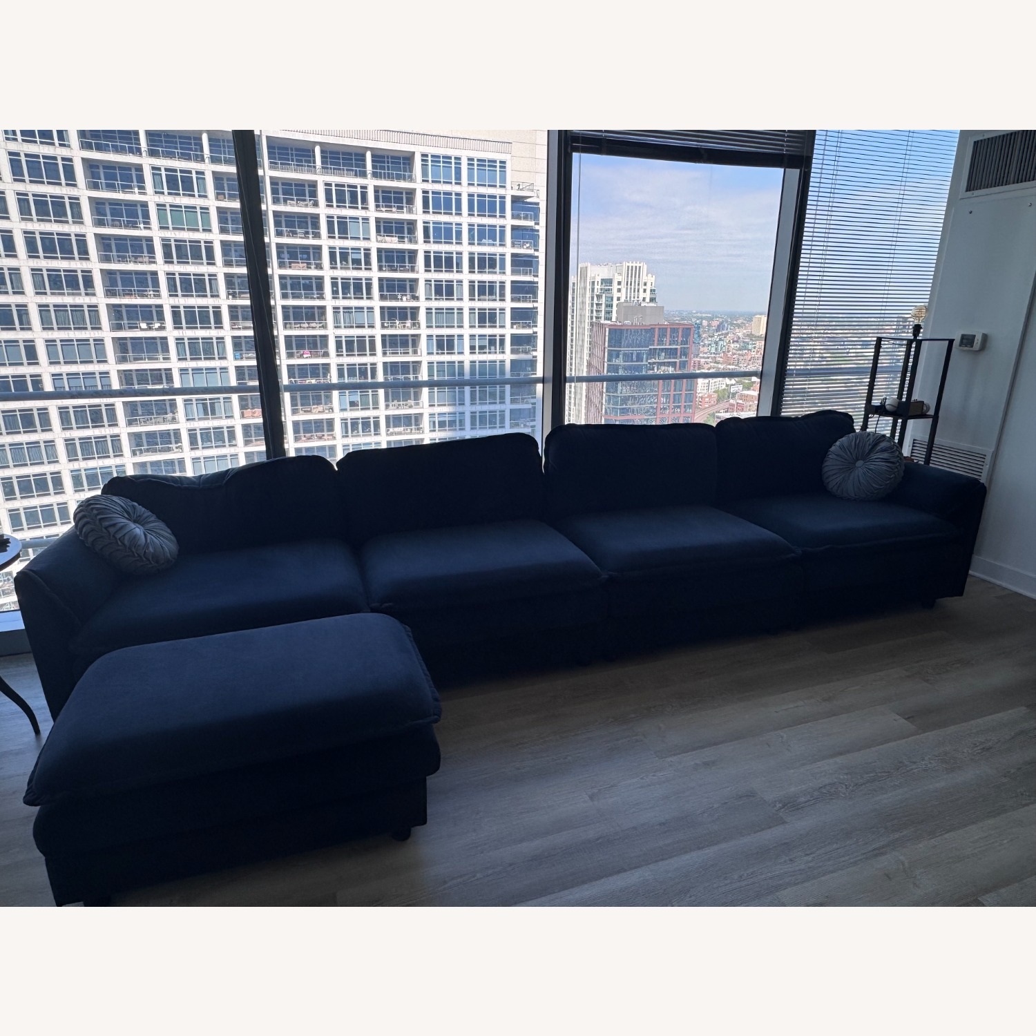 Wayfair Blue Suede 3+ Piece Sectional - image-3