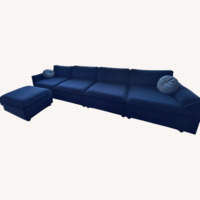 Wayfair Blue Suede 3+ Piece Sectional