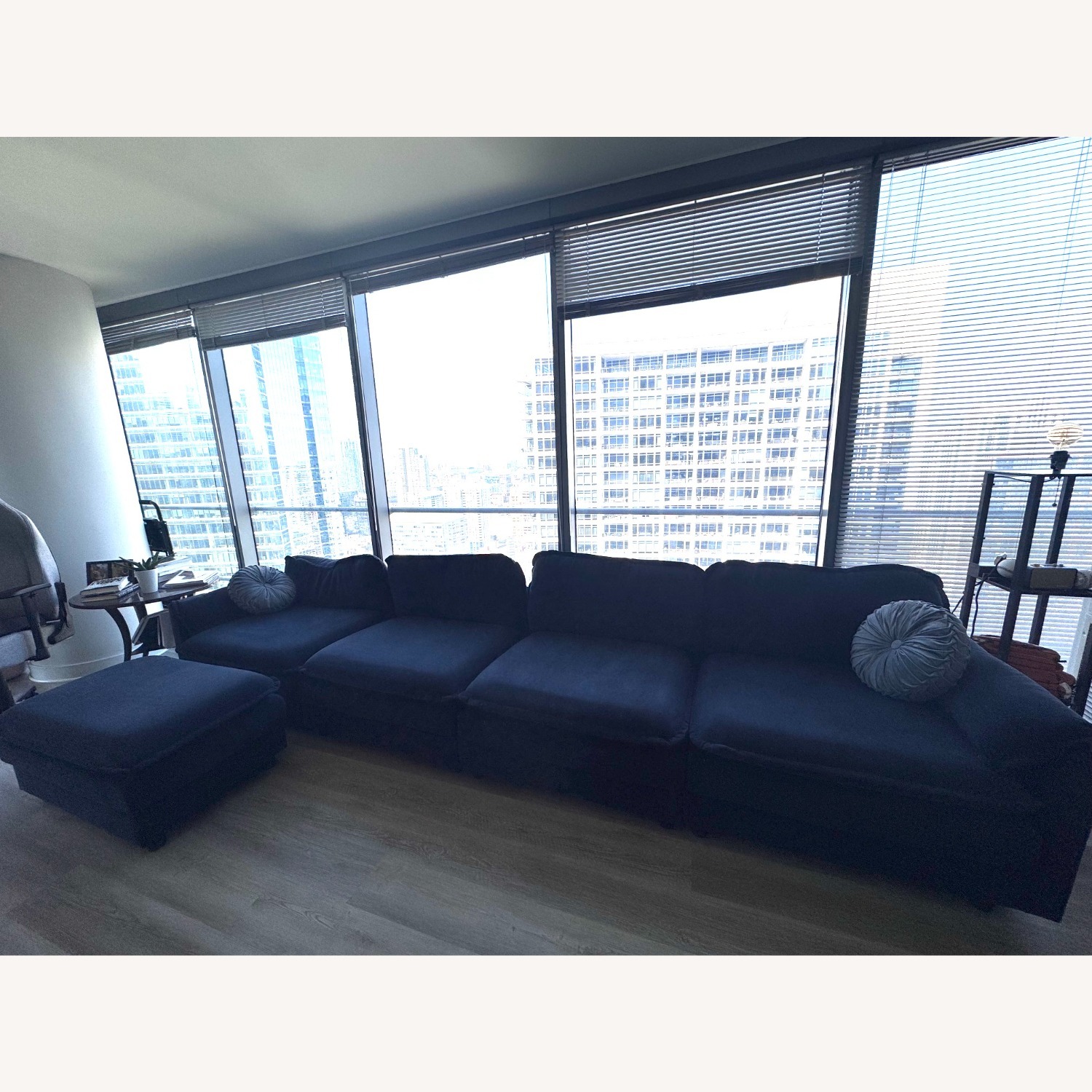 Wayfair Blue Suede 3+ Piece Sectional - image-1