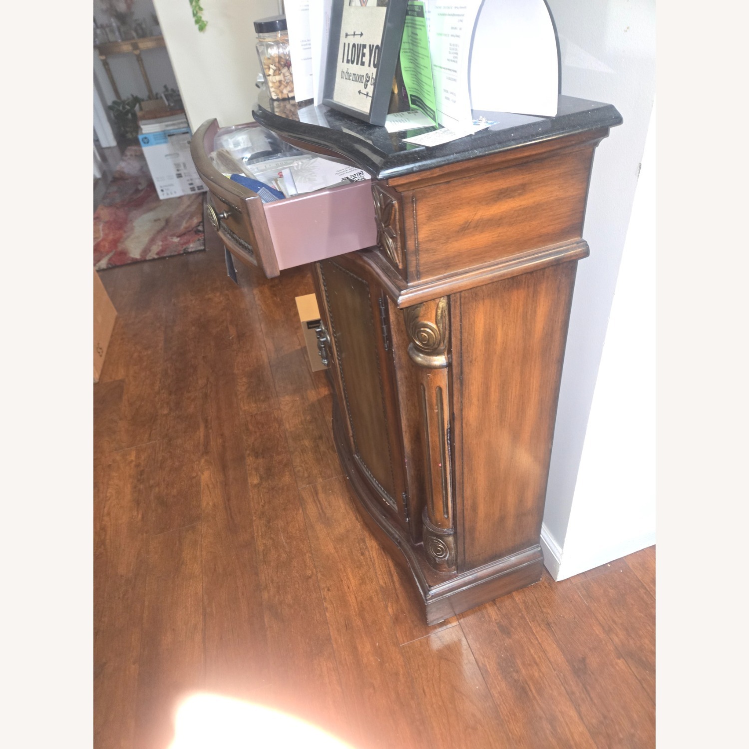Dark Brown Wood Sideboard - image-3