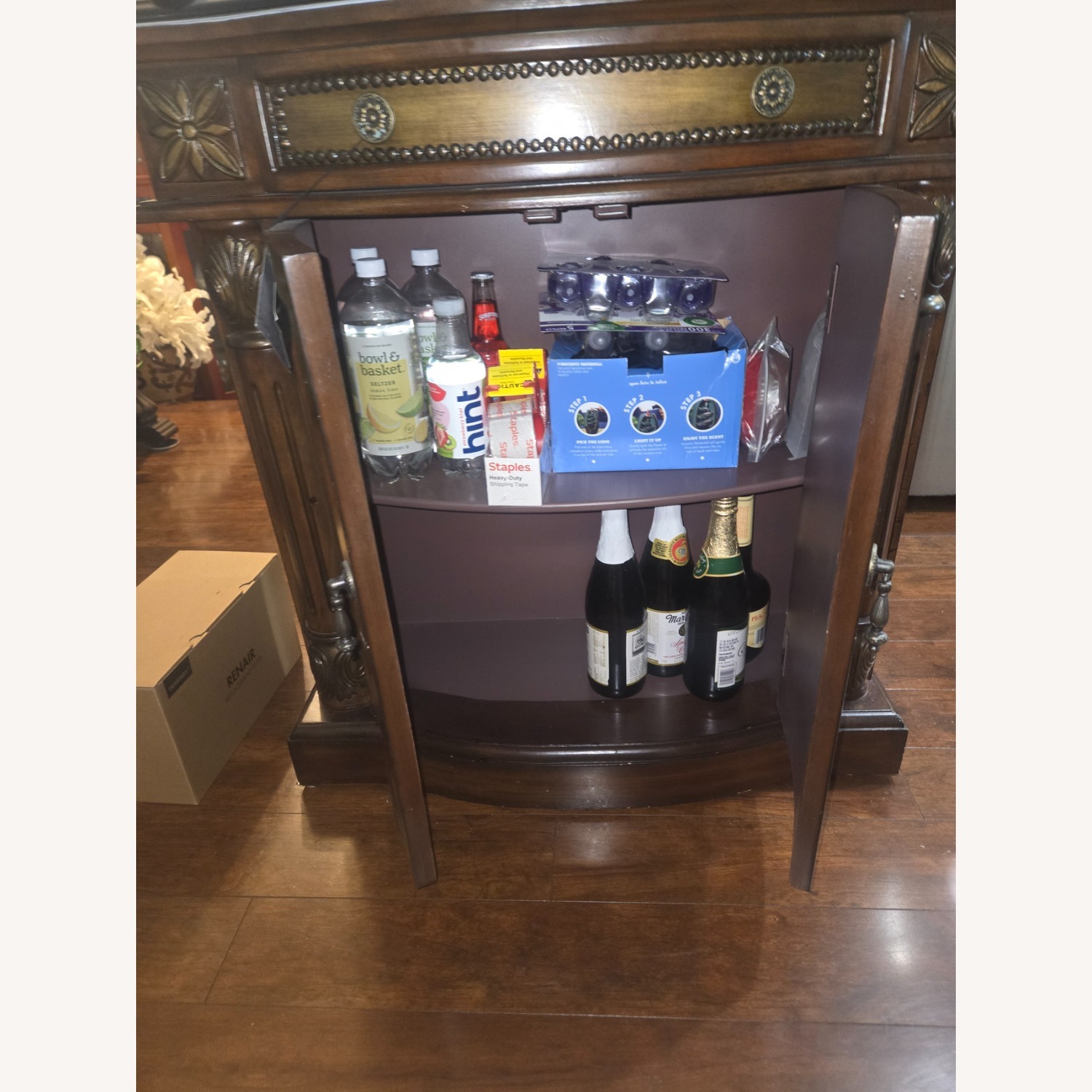 Dark Brown Wood Sideboard - image-2